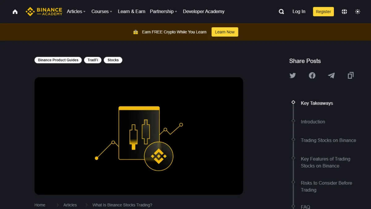 Binance Academy — Binance Stocks Trading (સત્તાવાર પ્રોડક્ટ સમજૂતી)