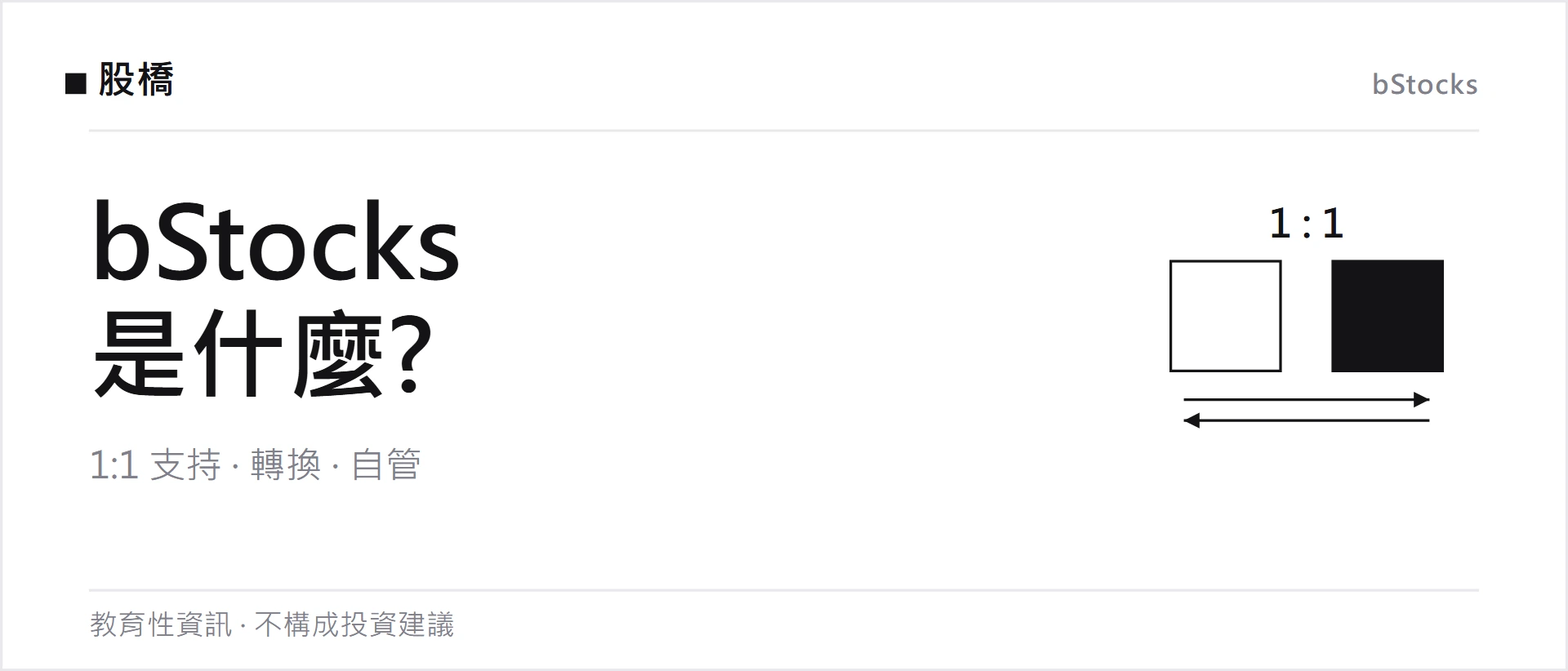 bStocks 是什麼？Binance bStocks 的 1:1 資產支持、轉換與自行保管